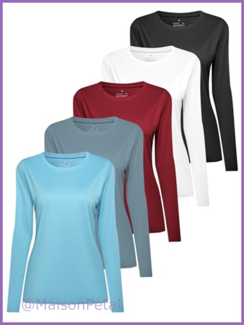 Women Long Sleeve Running UV Rash Guard Quick-Dry Workout Tee